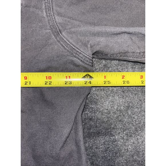 Carhartt Mens Large Gray Canvas Jacket Rugged Flex Fit Fleece-Lined Shirt - Picture 8 of 12